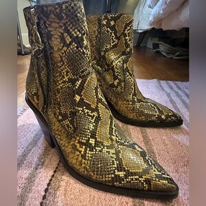 & Other Stories Snake Skin Western Bootie - Size 8